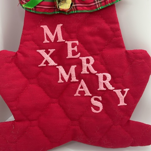 Merry Xmas Cat Christmas Stocking - 13.5” - Picture 4 of 7